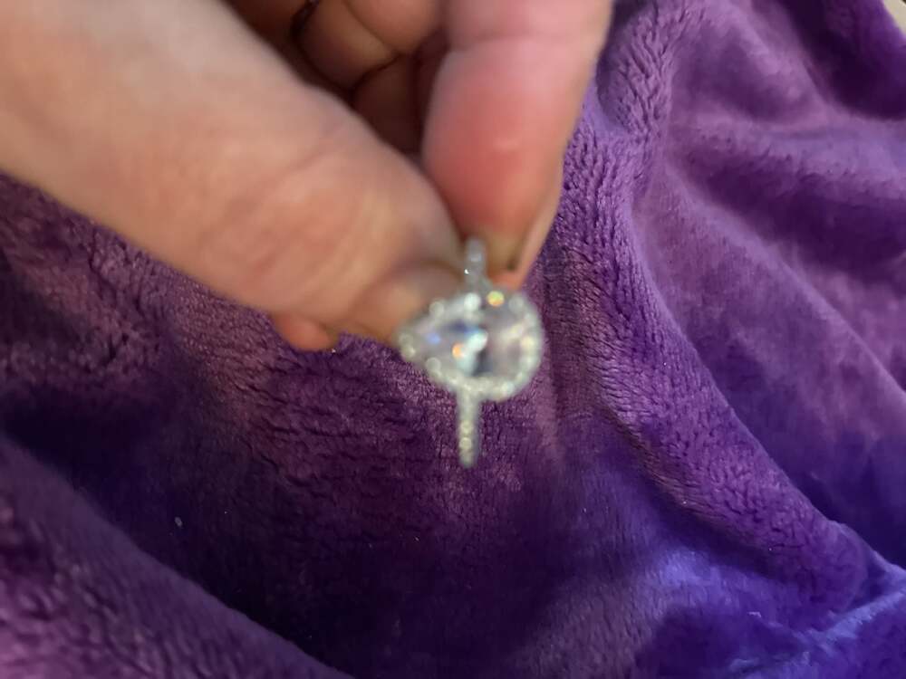 3 Ct Marquise Cut Moissanite Engagement Ring: Silver Pave Solitaire Proposal Ban